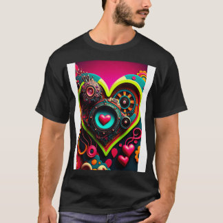 Funky Liebe Heart T-Shirt