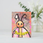 Funky Lil Honigbiene benimmt Postkarte (Stehend Vorderseite)