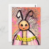 Funky Lil Honigbiene benimmt Postkarte (Vorne/Hinten)