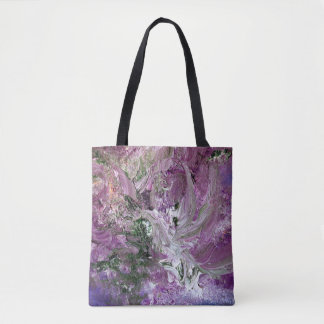 Funky Lila Abstrakt Art Bag Tasche