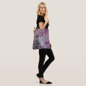 Funky Lila Abstrakt Art Bag Tasche (Am Model)