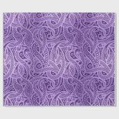 Funky Lila Abstrakt Paisley Musterpapier Geschenkpapier (Flach)