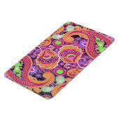 Funky Lila Abstrakt Retro Paisley Pattern Magnet (Linke Seite)