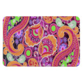 Funky Lila Abstrakt Retro Paisley Pattern Magnet (Horizontal)
