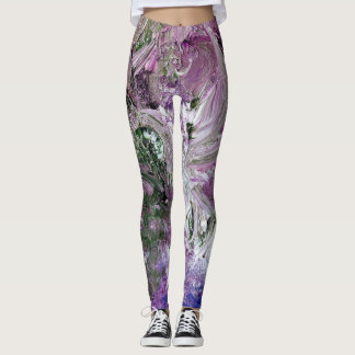 Funky Lila Abstrakte Leggings