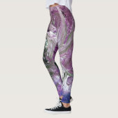 Funky Lila Abstrakte Leggings (Links)
