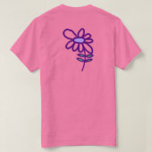 Funky lila Blume T-Shirt (Design Rückseite)
