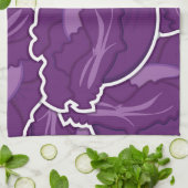 Funky lila cabbage geschirrtuch (Gefaltet)