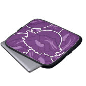 Funky lila cabbage laptopschutzhülle (Vorne Knopf)