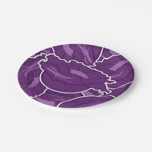 Funky lila cabbage pappteller