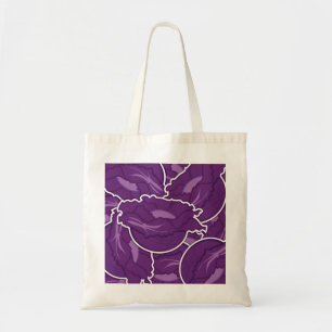 Funky lila cabbage tragetasche