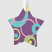 Funky Lila Circles Akronylic Ornament (Vorderseite)