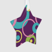 Funky Lila Circles Akronylic Ornament (Vorderseite)