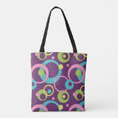 Funky Lila Circles All-Over-Print Bag Tasche (Rückseite)