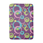 Funky Lila Circles Bath Mat Badematte (Vorderseite Vertikal)