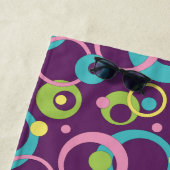 Funky Lila Circles Beach Handtuch (Beispiel)