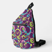 Funky Lila Circles Crossbody Bag (Rechte Ecke)