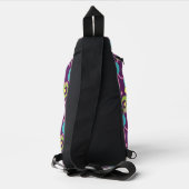 Funky Lila Circles Crossbody Bag (Rückseite)