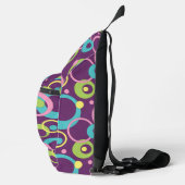 Funky Lila Circles Crossbody Bag (Rechts)