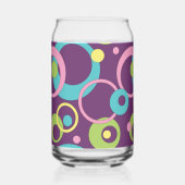 Funky Lila Circles Dosenglas (Links)