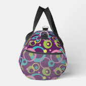 Funky Lila Circles Duffle Bag (Rechts)