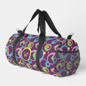 Funky Lila Circles Duffle Bag (Rechte Ecke)