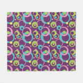 Funky Lila Circles Fleece Blanket (Vorderseite (Horizontal))