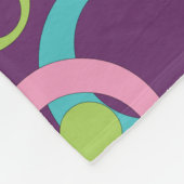 Funky Lila Circles Fleece Blanket (Ecke)