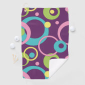 Funky Lila Circles Golfhandtuch (Insitu)