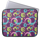 Funky Lila Circles Laptop Sleeve (Vorderseite)