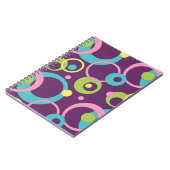 Funky Lila Circles Notebook. Notizblock (Linke Seite)