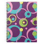 Funky Lila Circles Notebook. Notizblock (Vorderseite)