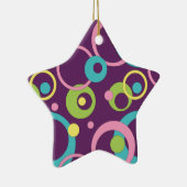 Funky Lila Circles Ornament (Rechts)