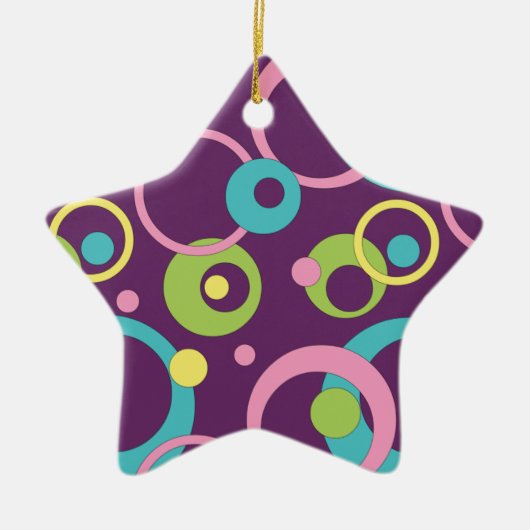 Funky Lila Circles Ornament (Vorne)