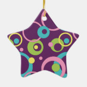 Funky Lila Circles Ornament (Hinten)