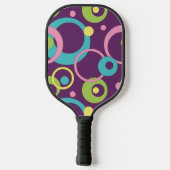 Funky Lila Circles Pickleball Schläger (Rückseite)
