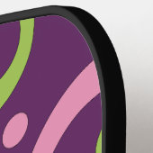 Funky Lila Circles Pickleball Schläger (Linke Seite)