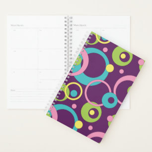 Funky Lila Circles Planer