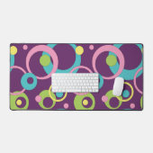 Funky Lila Circles Schreibtischunterlage (Tastatur & Maus)