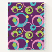 Funky Lila Circles SpiralNotebook Notizblock (Rückseite)
