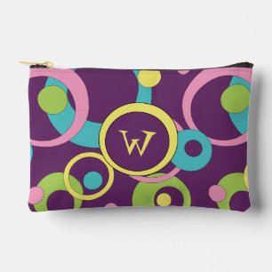 Funky lila Kreise Zubehörtasche