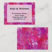 Funky Lila Pink Concentric Circles Girly Pattern Visitenkarte (Vorne/Hinten)