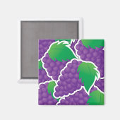Funky lila Trauben Magnet (Vorderseite/Rückseite)