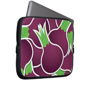 Funky lila Zwiebeln Laptopschutzhülle