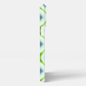 Funky Lime Green Aqua Türkis Square Art Mosaik iPhone Hülle (Rechte Seite)