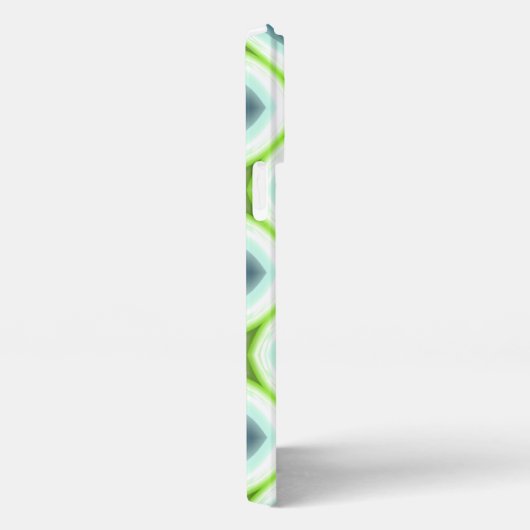 Funky Lime Green Aqua Türkis Square Art Mosaik iPhone Hülle (Rechte Seite)