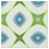 Funky Lime Green Aqua Turquoise Square Mosaik Stoff (Nahaufnahme)