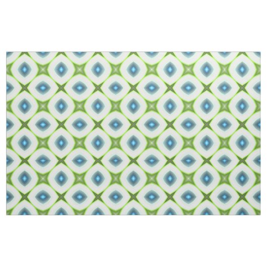 Funky Lime Green Aqua Turquoise Square Mosaik Stoff (Fat Quarter (45,7 x 55,9 cm))