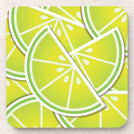 Funky Limone Kanten Getränkeuntersetzer (Vorderseite)