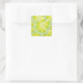 Funky Limone Kanten Quadratischer Aufkleber (Tasche)